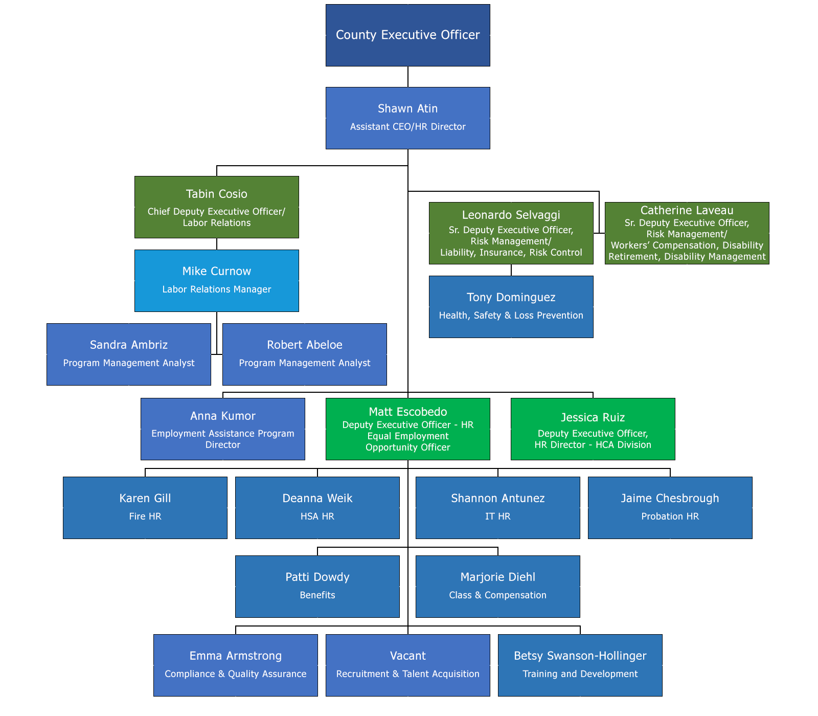 HR Organization Chart – Ventura County Human Resources