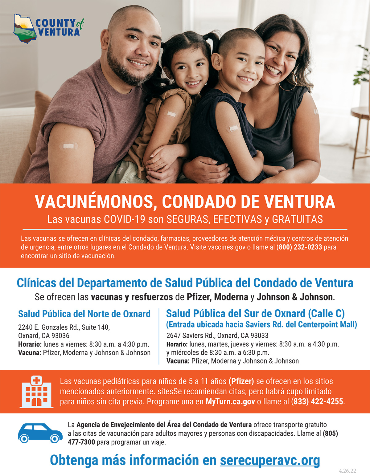 Flyer: Get Vaccinated, Ventura County SP