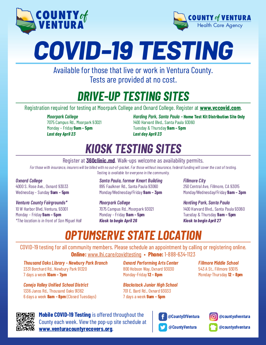 COVID-19 Testing Sites Flyer