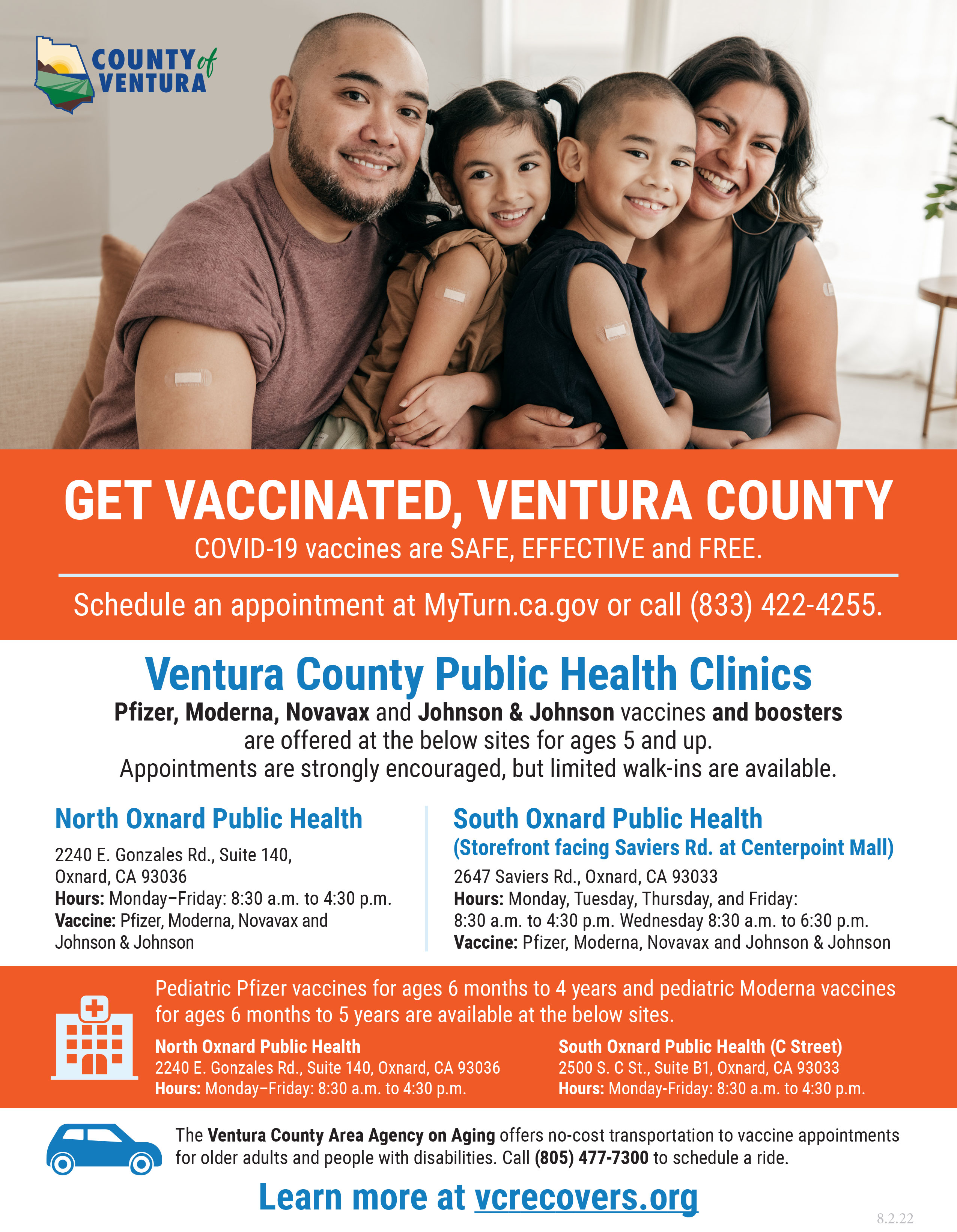 Flyer: Get Vaccinated, Ventura County