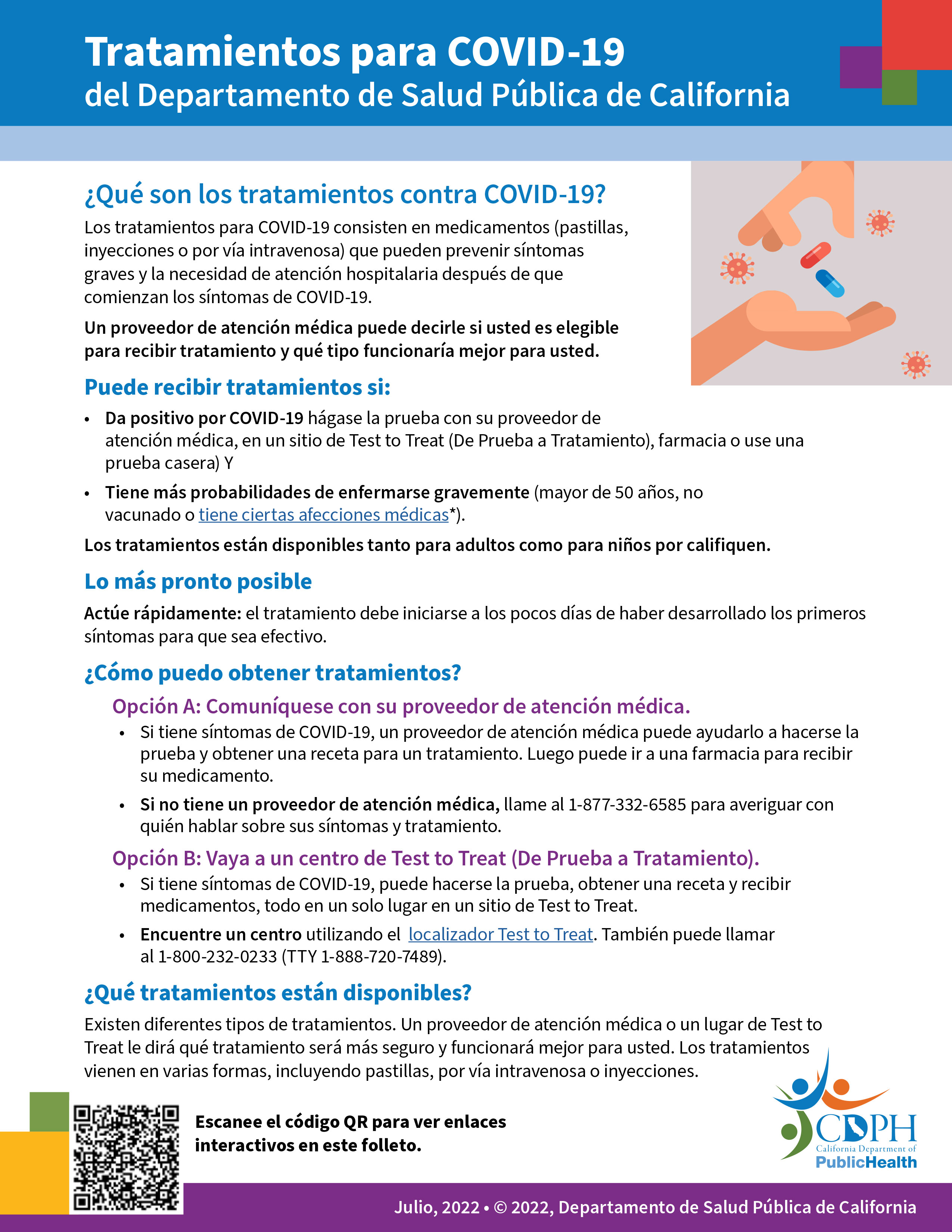 CDPH COVID-19 Treatments